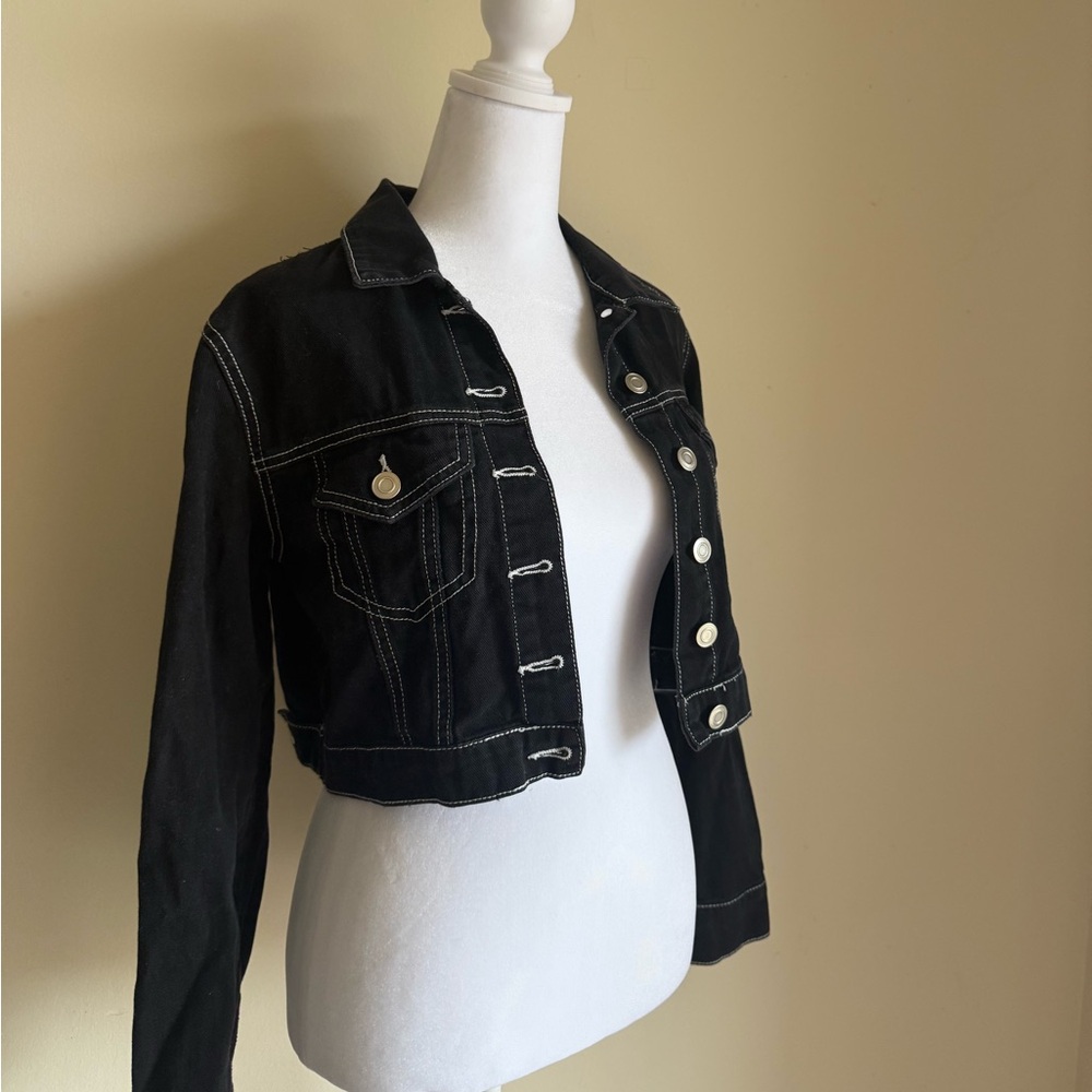 Forever 21 Black Denim Jacket - Picture 9 of 10